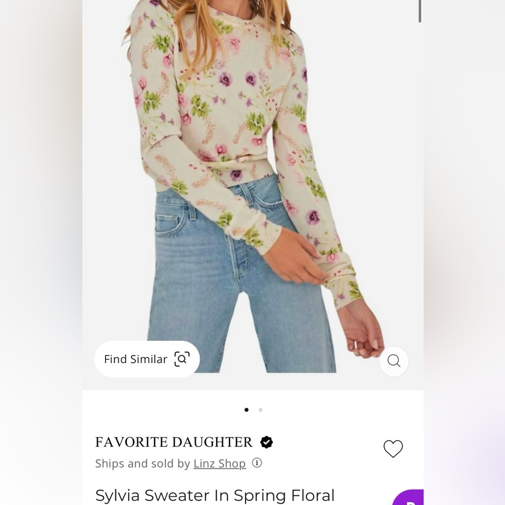 Favorite Daughter Sylvia Sweater In Spring Floral
